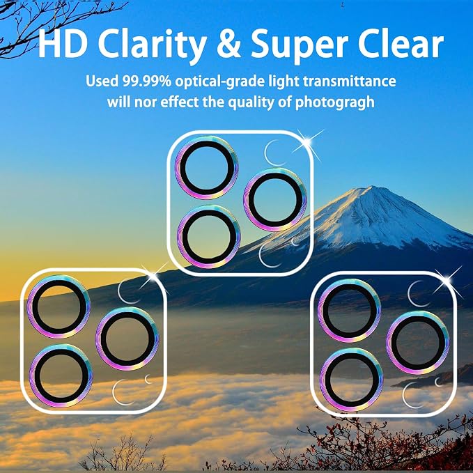 Dengduoduo 3 Pack Tempered Glass Camera Lens Protector - Image 3