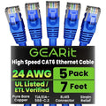 GEARit Cat 6 Ethernet Patch Cable 7 ft Blue by GEARit