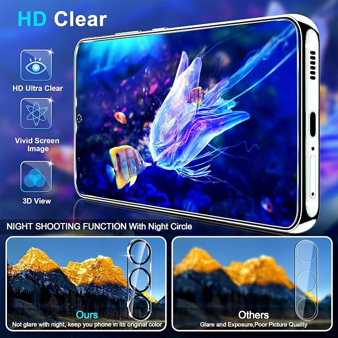 firtstnow 3 Pack for Samsung Galaxy S25 Plus Screen Protector Tempered Glass + - Image 3