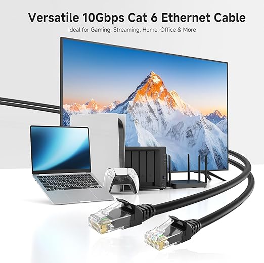 Cable Matters 10Gbps Snagless Cat 6 Ethernet Cable - 5ft - Image 2
