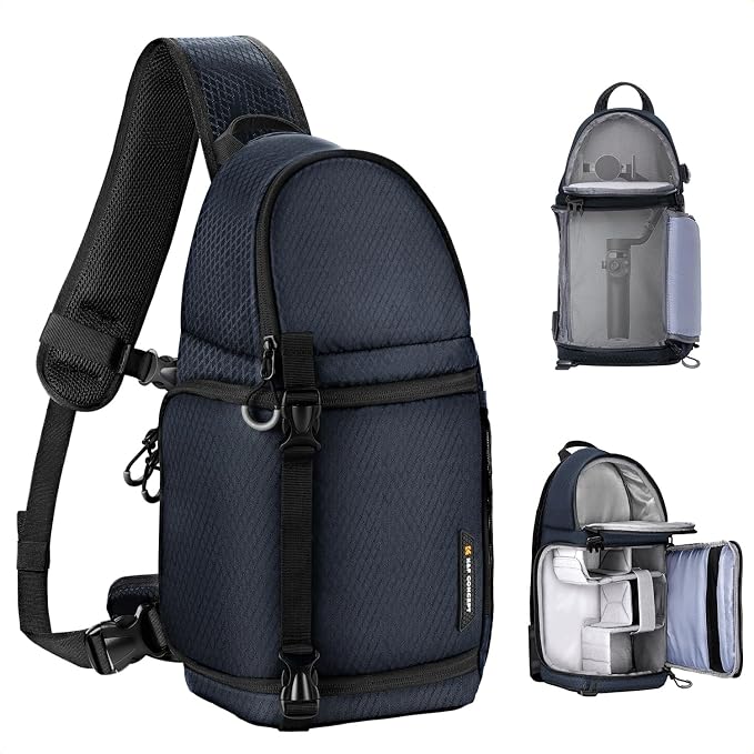 K&F CONCEPT Camera Sling Bag Crossbody Bag Camera Shoulder Backpack by KFCONCEPT