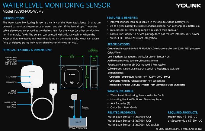 YoLink Water Leak Sensor 3, - Image 8