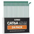 Everest Ultra Slim Cat6a Ethernet Patch Cables 5ft Green by EverestMediaSolutions