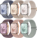 6 Pack Braided Stretchy Bands Compatible by KnossenWatchBand