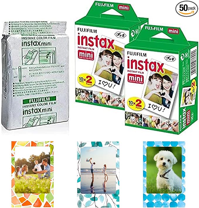 Fujifilm Instax Mini Instant Film, 10 Sheets×5 Pack Bundled by FUJIFILM