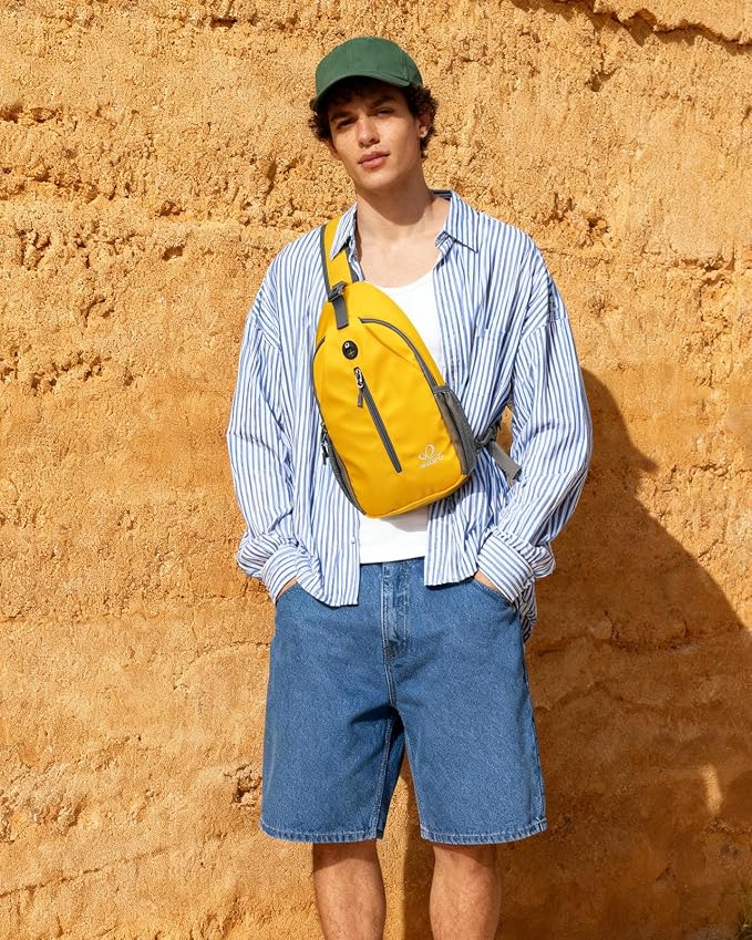 WATERFLY Crossbody Sling Backpack Sling Bag Travel Hiking Chest Bag Daypack - Image 3