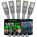 GEARit Cat 6 Patch Cables 3 ft Gray Cat6 Patch Cables 3ft Gray/Ethernet Patch by GEARit