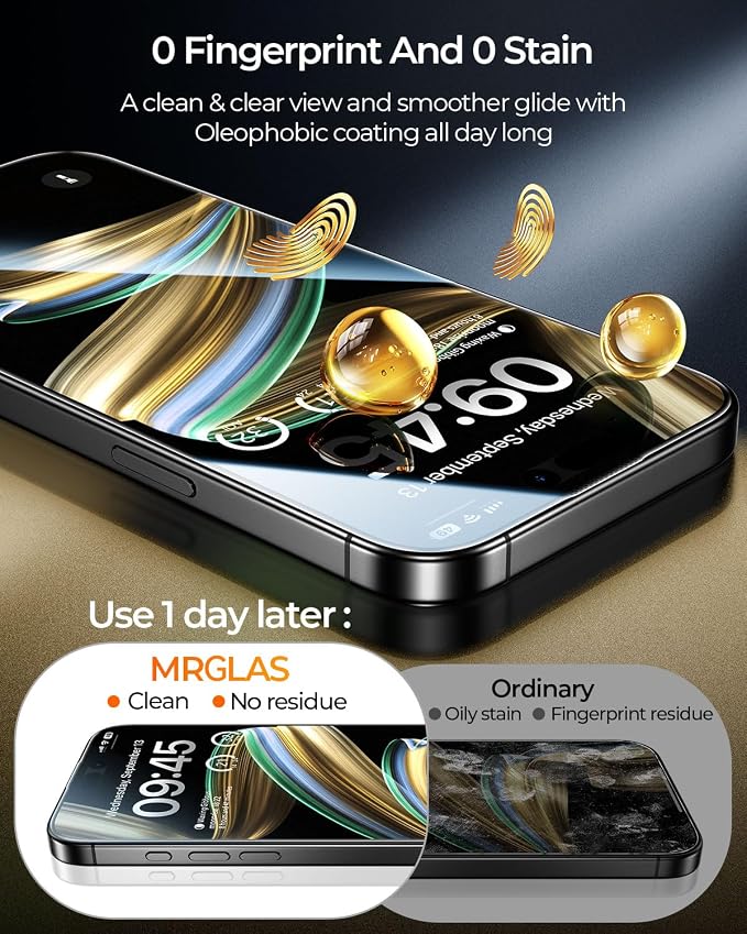 MRGLAS 4-Pack TOP 9H+ Glass for iPhone 16 Privacy Screen Protector UNBREAK - Image 8