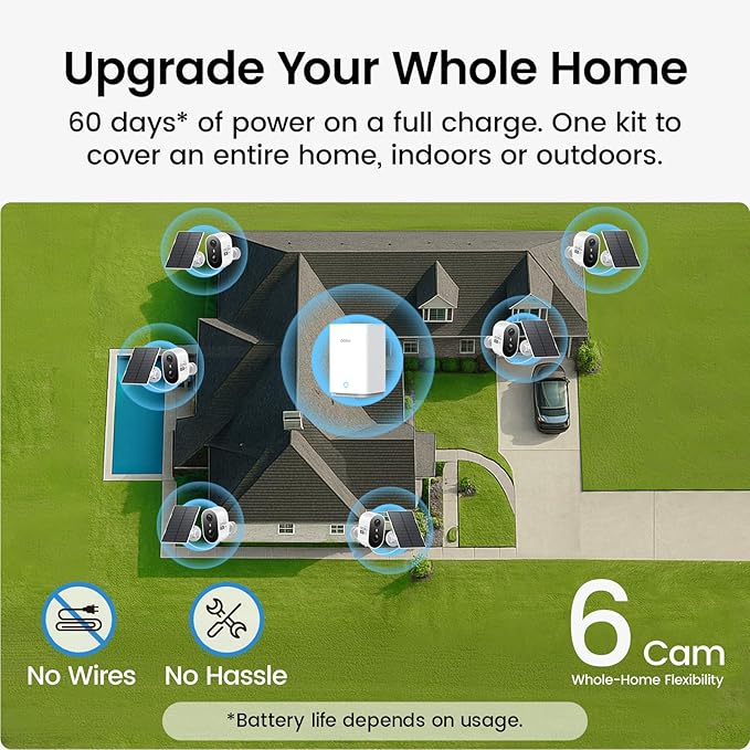 aosu Solar Security Cameras Wireless Outdoor, 2K HD Home Security Camera System - Image 3