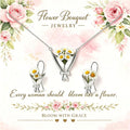 Wearable Flower Vase Necklace for Women, DIY Flower Bouquet Pendant Floral by Seeyozz