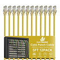 5 Feet Cat6 Patch Cables, Solid Pure Copper Patch Cord, Cat 6 Ethernet Cable by CatBose