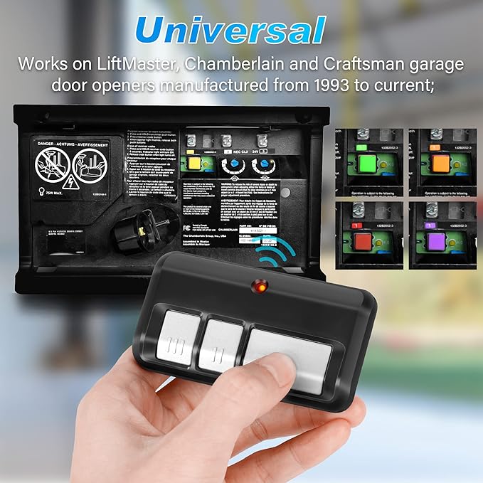 3 for Chamberlain LiftMaster Craftsman Garage Door Opener Remote 893LM 893MAX - Image 2