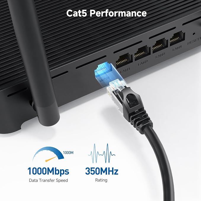 Cable Matters 1Gbps 8-Pack Snagless Cat 5e Ethernet Cable - 7ft - Image 4