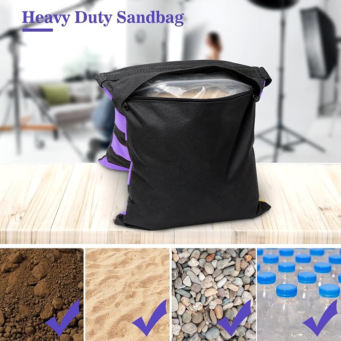 4 Packs Purple Sandbag Weight Bags - Image 2