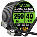 GEARit Cat 6 Outdoor Flat Ethernet Cable Direct Burial Rated LLDPE Jacket by GEARit