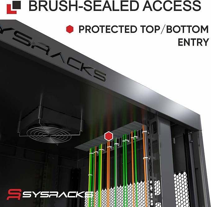 9U Wall Mount Server Rack Cabinet – 19" Network Rack Enclosure, PDU & Shelf - Image 7