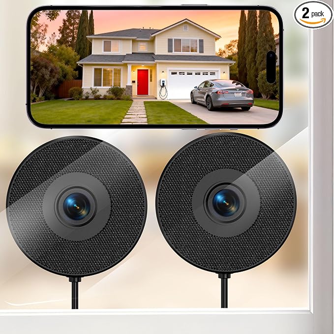 【2 Pack】Window Camera, 2K 3MP WiFi Dome Cameras by aidowocam