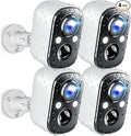 Techage Security Cameras Wireless Outdoor, 2K Battery Powered WiFi Cameras by Techage