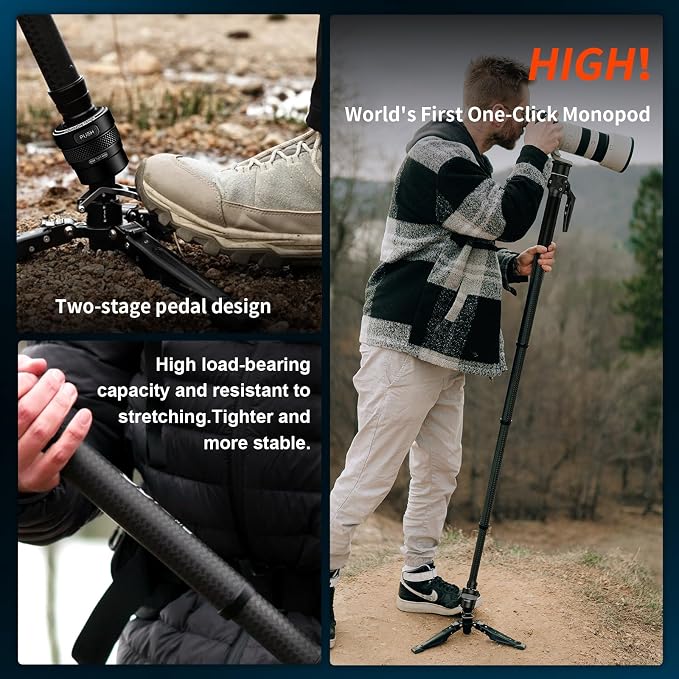 COMAN M1pro 65" Carbon Fiber Monopod - Image 2