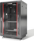22U Wall Mount Server Rack Cabinet – 19" Network Rack Enclosure, PDU & Shelf by SYSRACKS