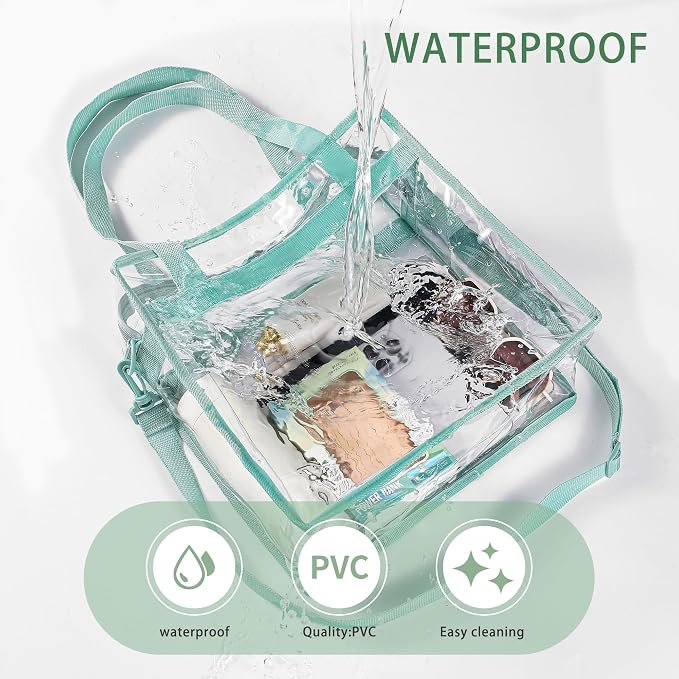 BAGAIL Clear Bags 12x6x12 Stadium Approved Clear Tote Bag - Image 6