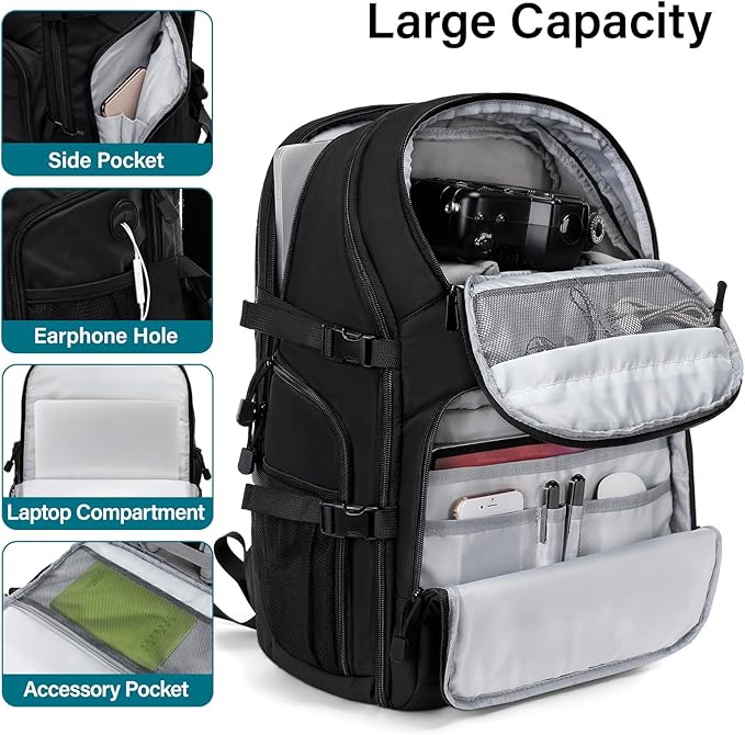 MOSISO Camera Backpack, DSLR/SLR/Mirrorless Camera Bag, Top Quick Access - Image 4