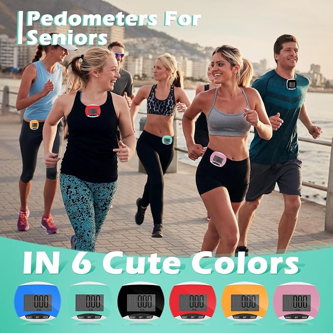 Copkim 24 Pcs Pedometer for Walking Bulk LCD Step Counter - Image 5