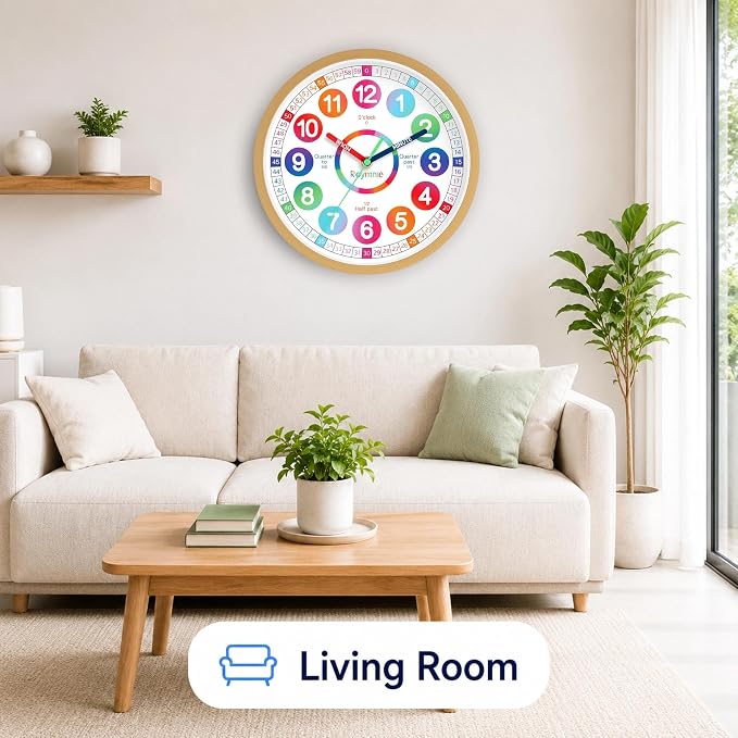 Roymnie Wall Clock Battery Operated 12 Inch Silent Non Ticking Teaching Clock - Image 7