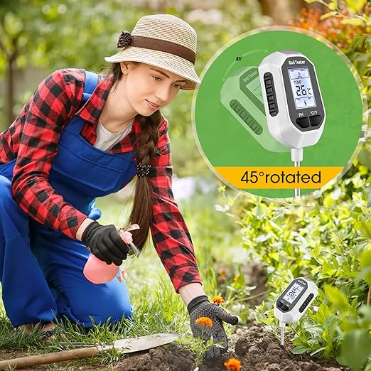 YAMRON 4-in-1 Soil Moisture Meter, Digital Plant Temperature/Soil Moisture Test - Image 6
