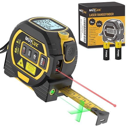 3-in-1 Laser Tape Measure, Digital Tape Measure by MUYLUX