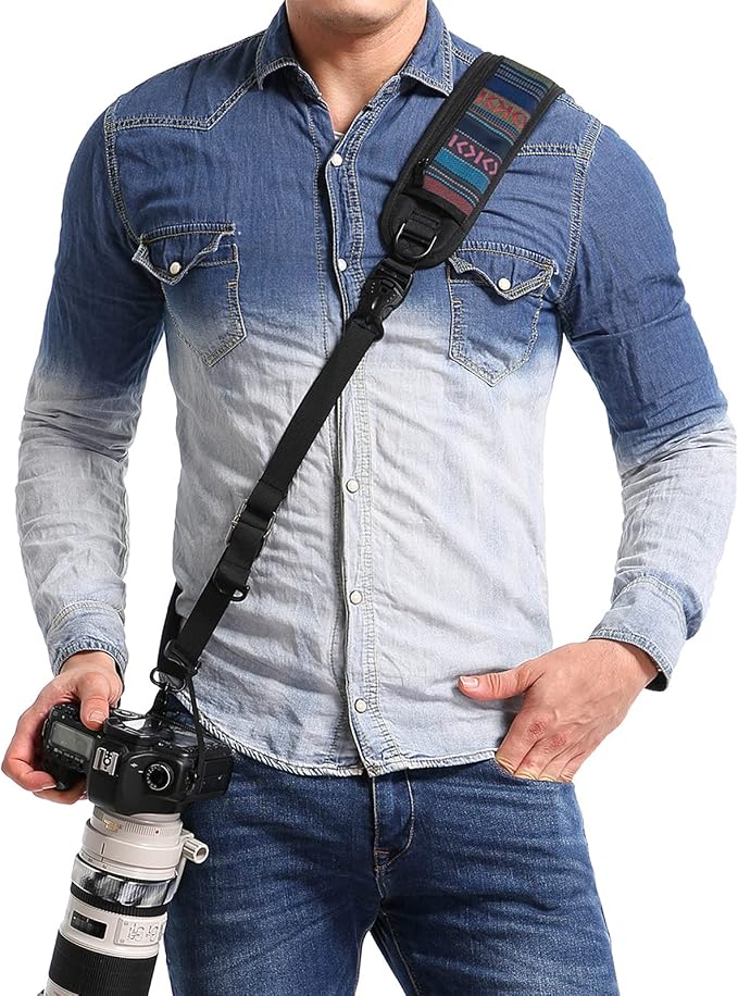 waka Camera Neck Strap with Quick Release and Safety Tether, Adjustable Camera by Visitthewakastore