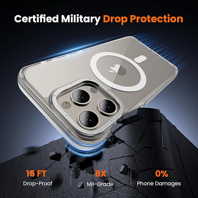 toushion 3 in 1 for iPhone 15 Pro Case Clear - Image 4