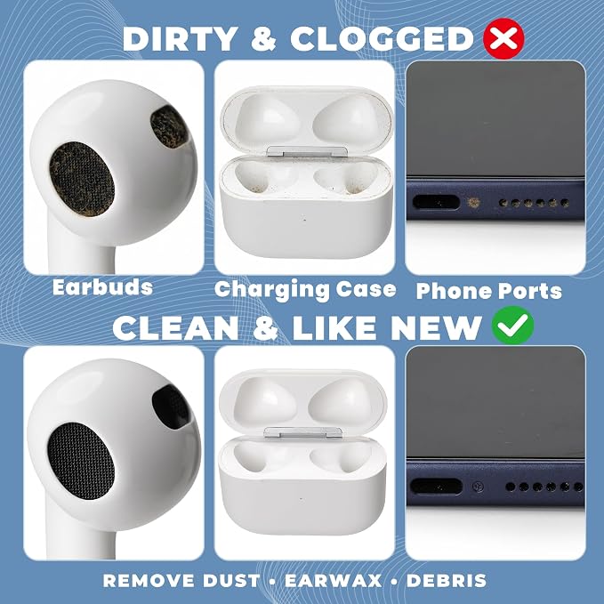 Upgraded for Airpod Cleaner Kit, Putty&Swabs, Removes Earwax& Dust, Compatible - Image 2