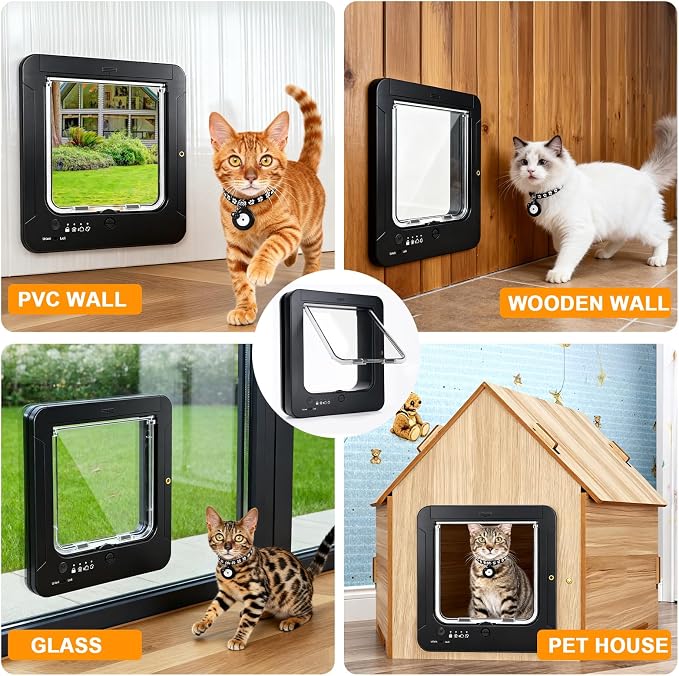 Smart Cat Door for Interior & Exterior, RFID Cat Pet Door - Image 4