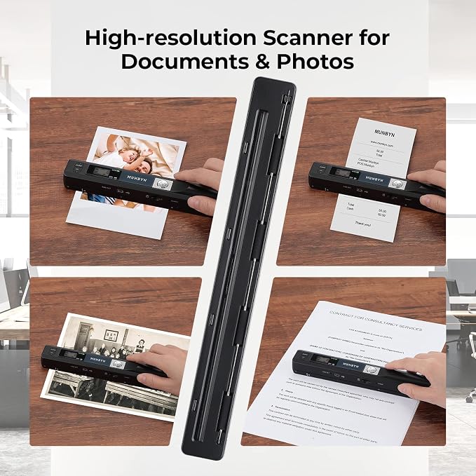 MUNBYN Portable Scanner, 900 DPI Photo Scanner - Image 2