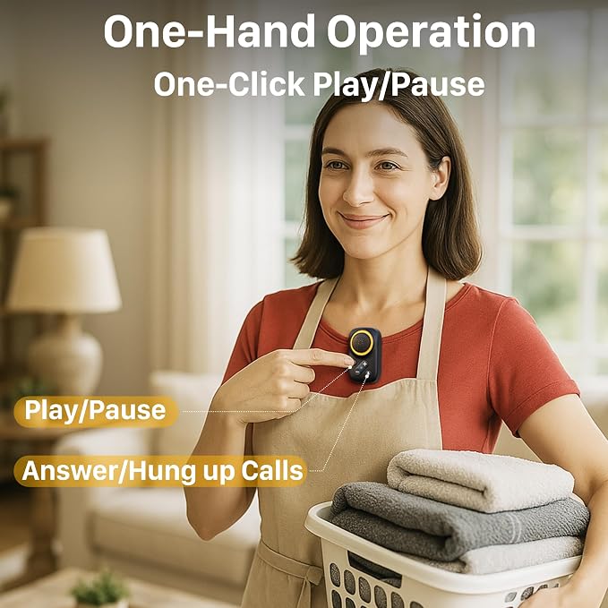 AA AUDIO ACCESSORY Wearable Bluetooth Speaker Clip On-Upgraded 800mAh Battery - Image 7