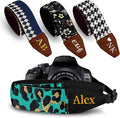 Art Tribute Custom Blue Leopard Camera Strap by ArtTribute