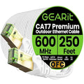 GEARit Cat7 Outdoor Ethernet Cable SFTP Shielded Foil Twisted Pair, Pure Copper by GEARit