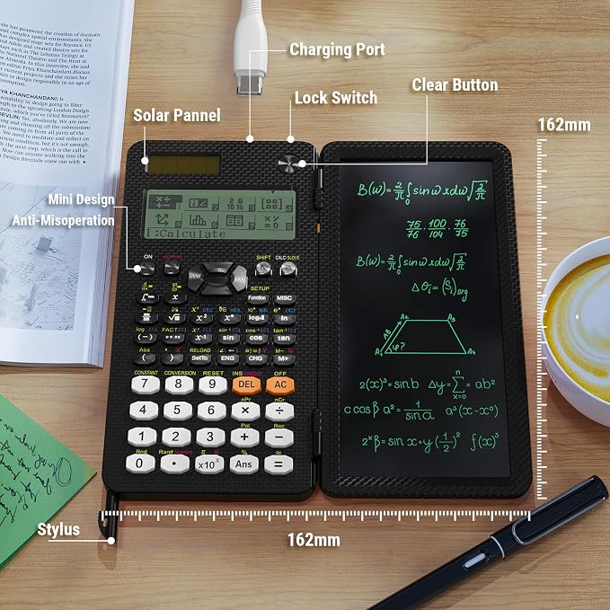 991EX 552 Functions Desktop ROATEE Scientific Calculator Rechargeable & Solar - Image 4