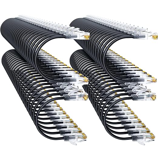 Cat6a Patch Cables 0.5ft Slim, Cat6 Ethernet Patch Cable Pure Copper, Flexible by 10Gsupxsel