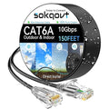 Cat6a Ethernet Cable Slim 150ft Outdoor&Indoor, 28AWG Pure Copper Cat6 Internet by Unknown