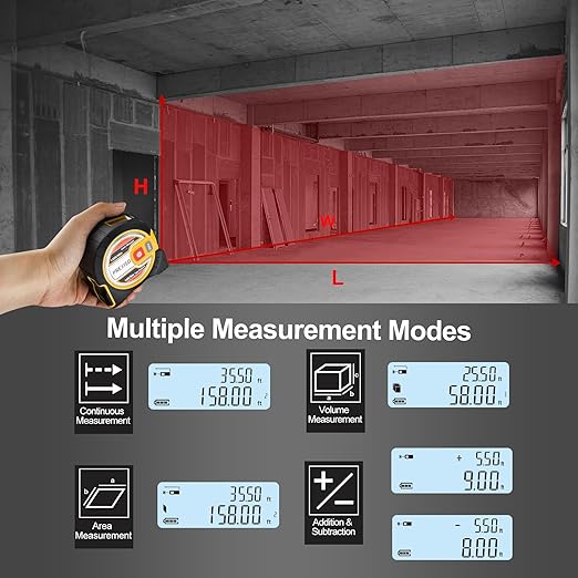 PREXISO 2-in-1 Laser Tape Measure - Image 4