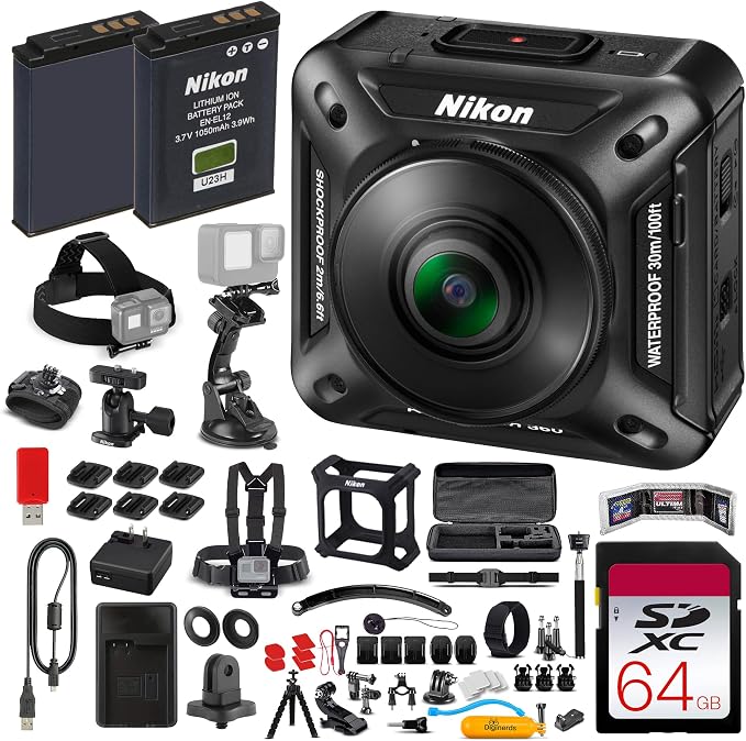 Nikon KeyMission 4K 360 Action Camera by Amazon+Renewed
