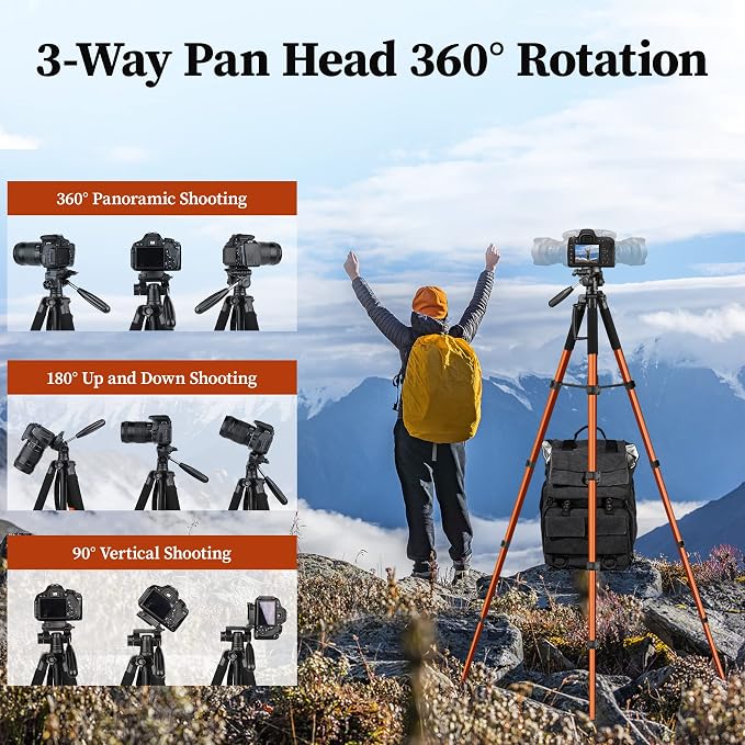 JOILCAN Tripod Camera Tripods, Heavy Duty Tall Cameras Tripod Stand, - Image 2
