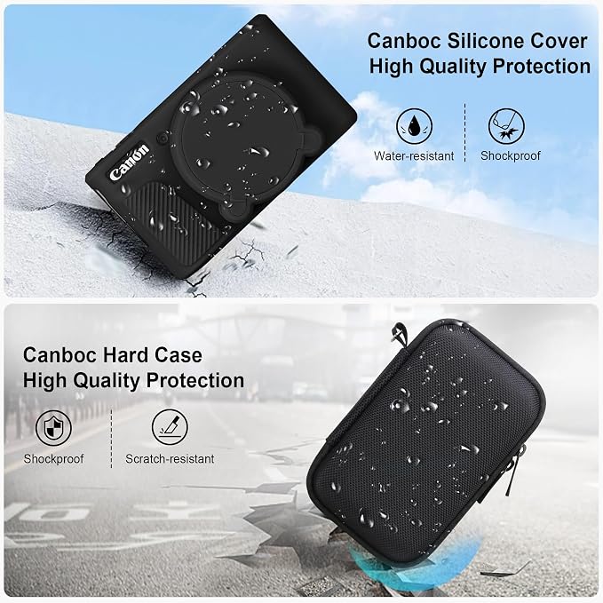 Canboc Case for Canon PowerShot SX740/SX730, Hard Carrying Case + Soft Silicone - Image 4