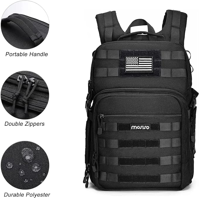 MOSISO Camera Backpack, DSLR/SLR/Mirrorless Tactical Camera Bag Case - Image 5
