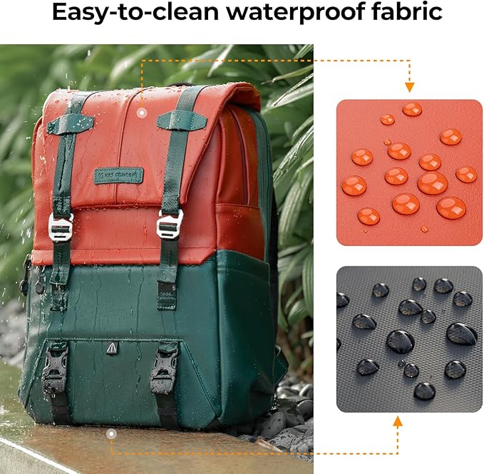 K&F CONCEPT 20L Camera Case for Photographers Large Capacity PU Leather Camera - Image 7
