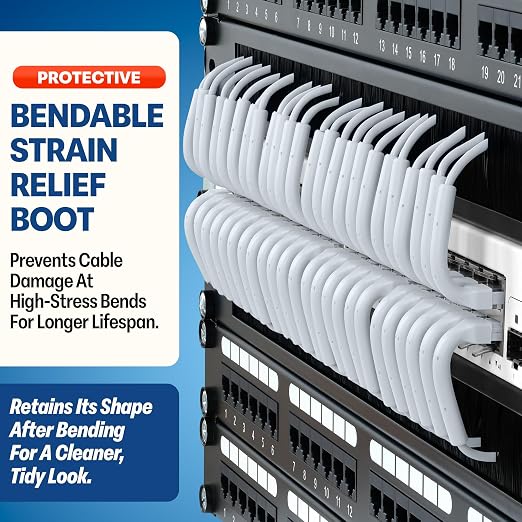Everest Ultra Slim Cat6a Ethernet Patch Cables 0.5ft White - Image 3