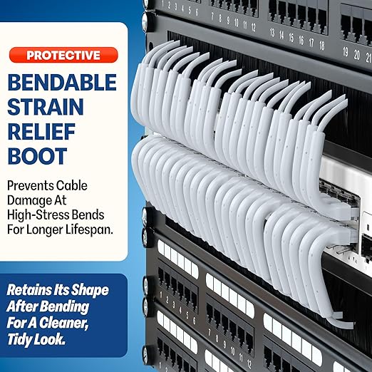 Everest Ultra Slim Cat6a Ethernet Patch Cables 1.5ft White - Image 3