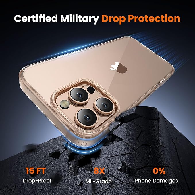 toushion 3 in 1 for iPhone 16 Pro Case Clear, Screen Protector *1 & Camera Lens - Image 4